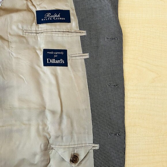 Ralph Ralph Lauren Men's 100% Wool 3 Button Brown Blazer Sport Coat Jacket 46R - Picture 8 of 12